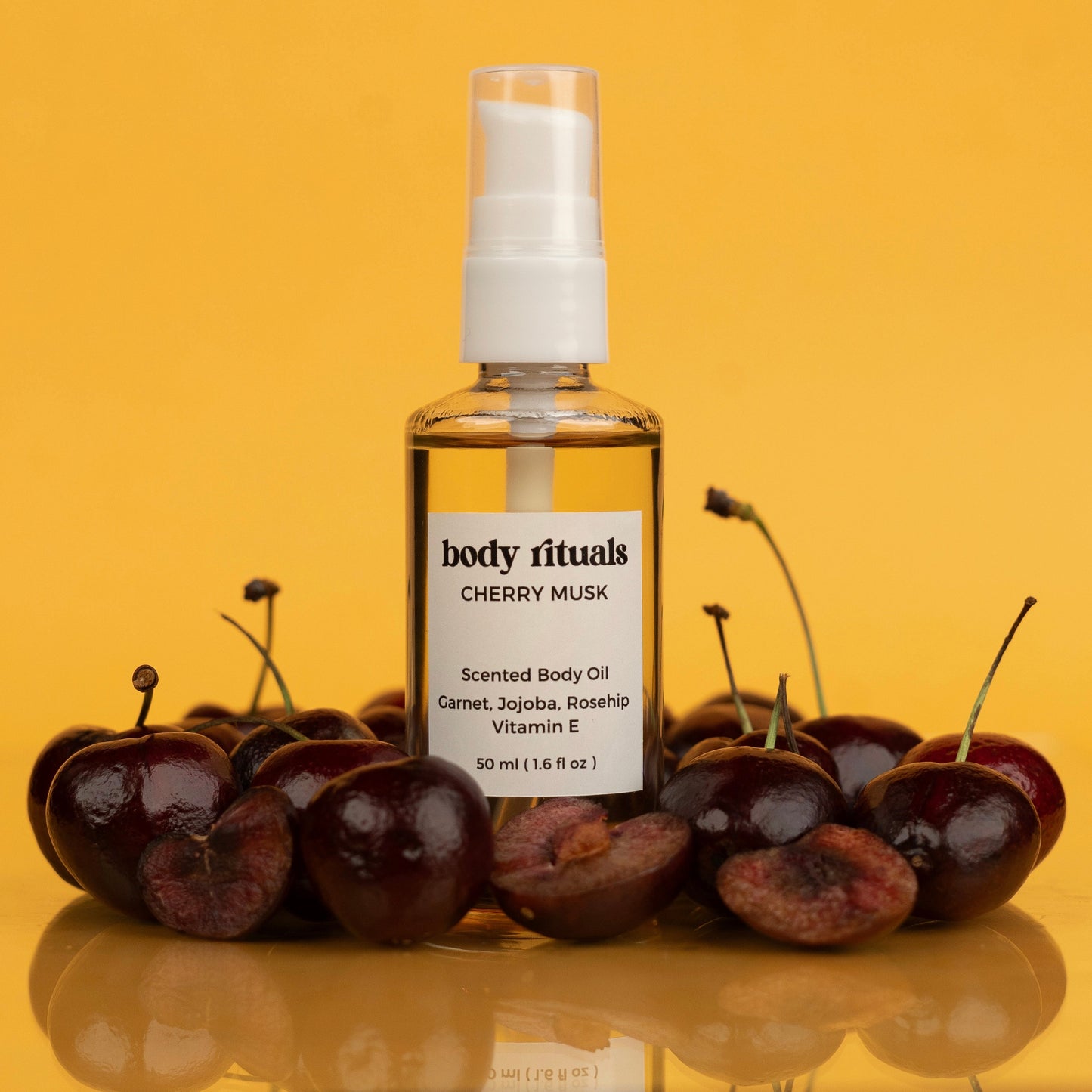 Cherry Musk Aromatic Body Oil - Garnet Crystals