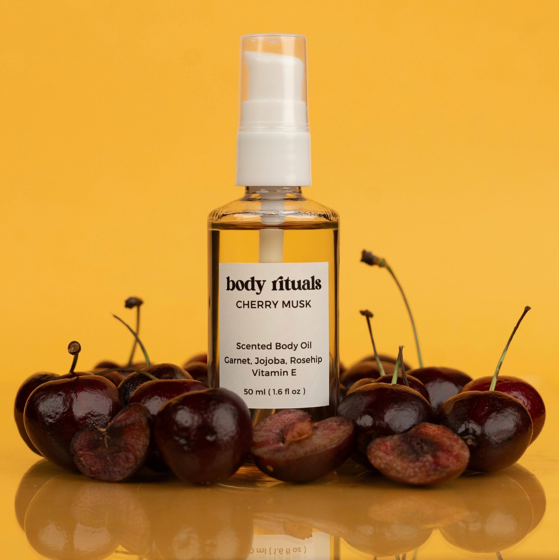 Cherry Musk Aromatic Body Oil - Garnet Crystals 