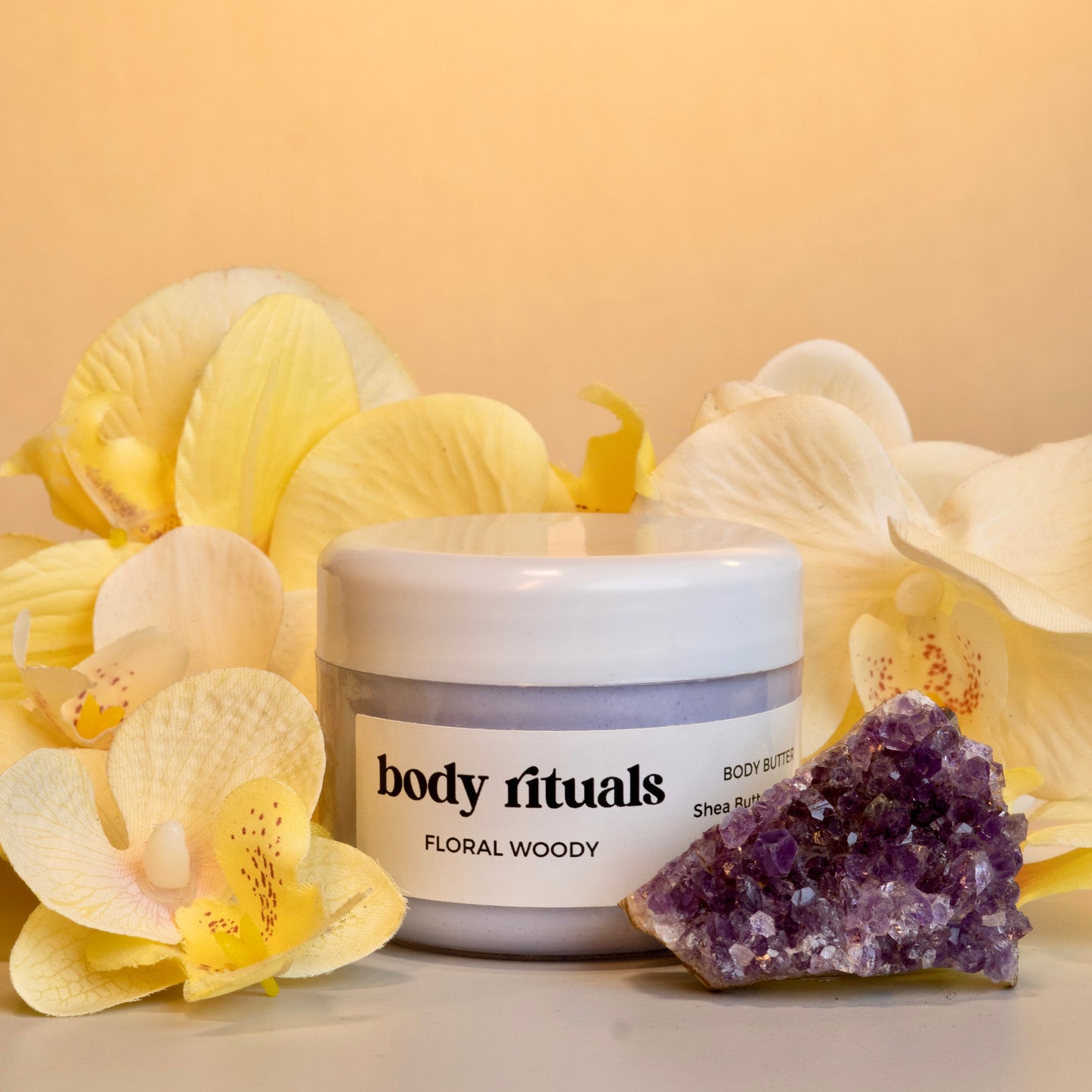 Floral Woody Body Butter - Amethyst Crystals