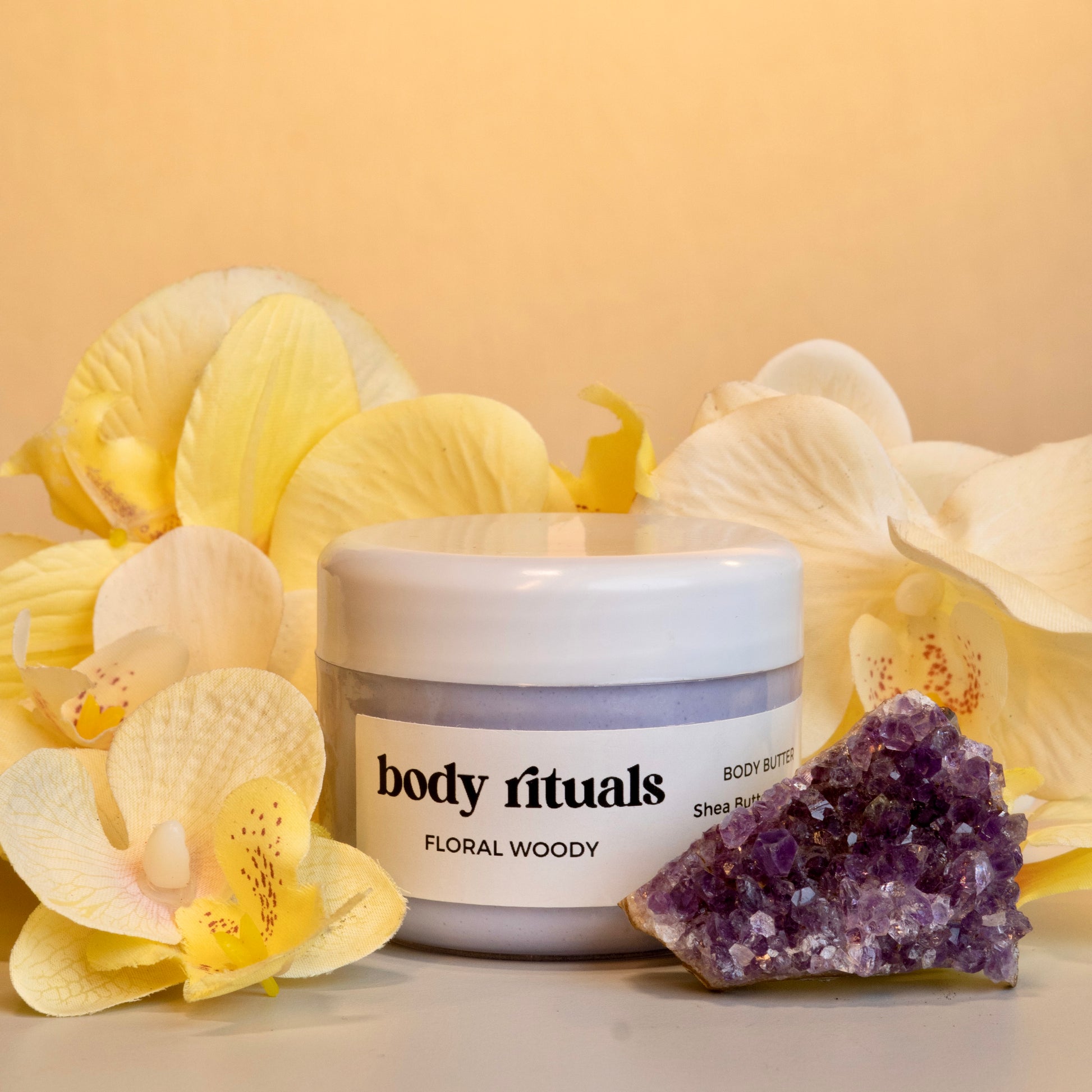 Floral Woody Body Butter - Amethyst Crystals