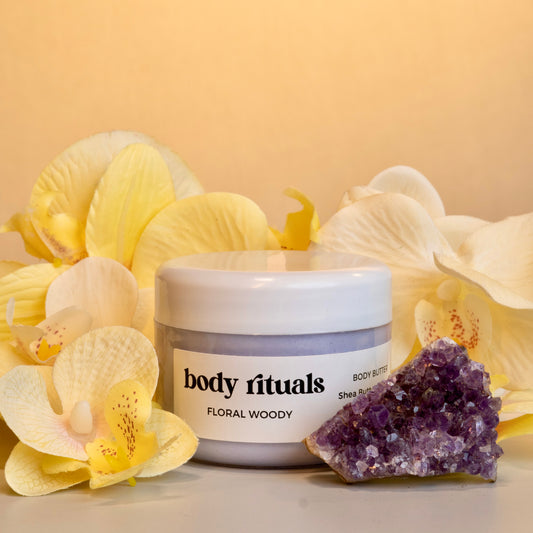 Floral Woody Body Butter - Amethyst Crystals
